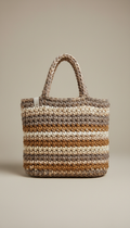Sac cabas crochet kraft naturel