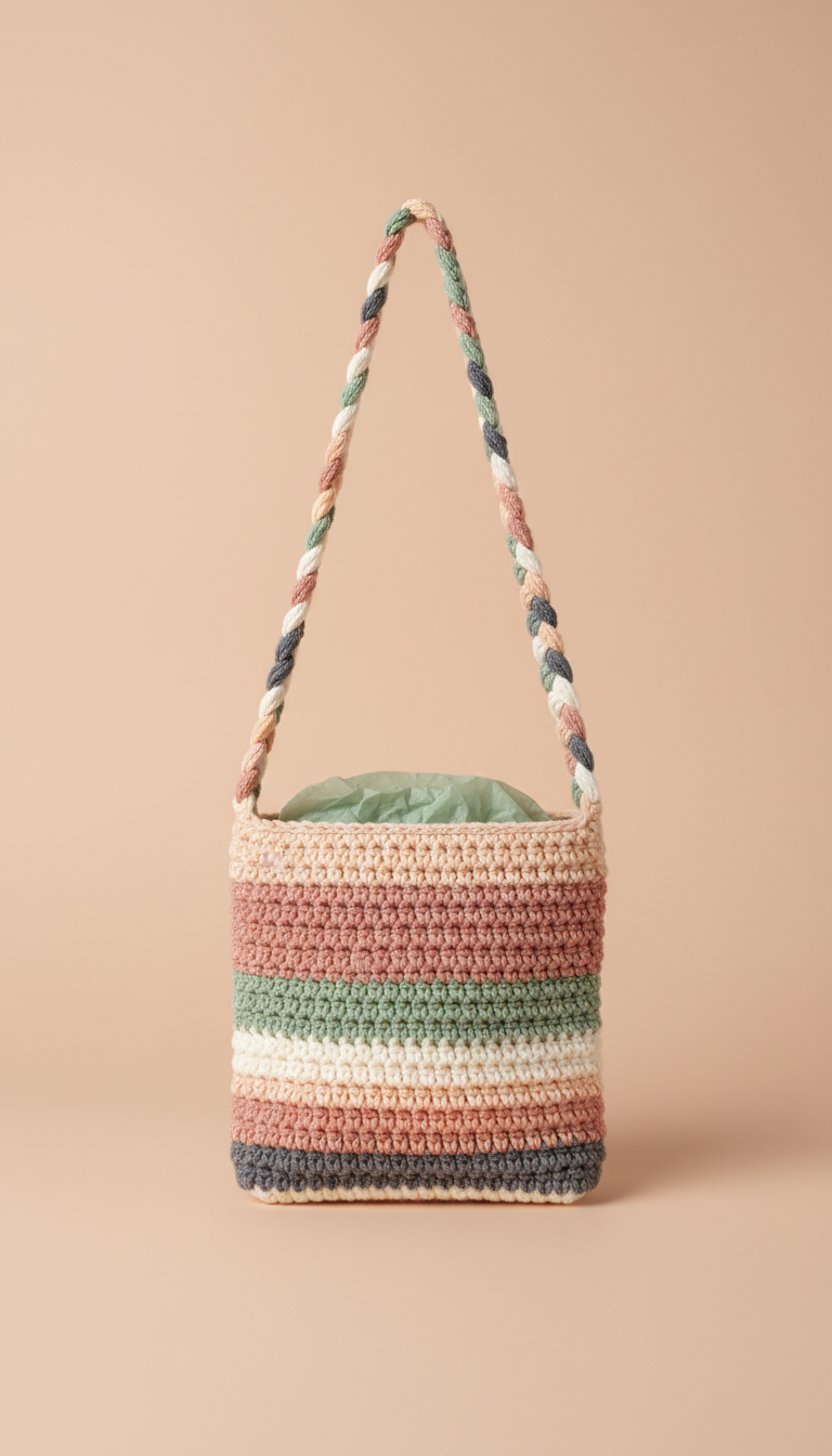 Mini sac épaule crochet personnalisation multicolore